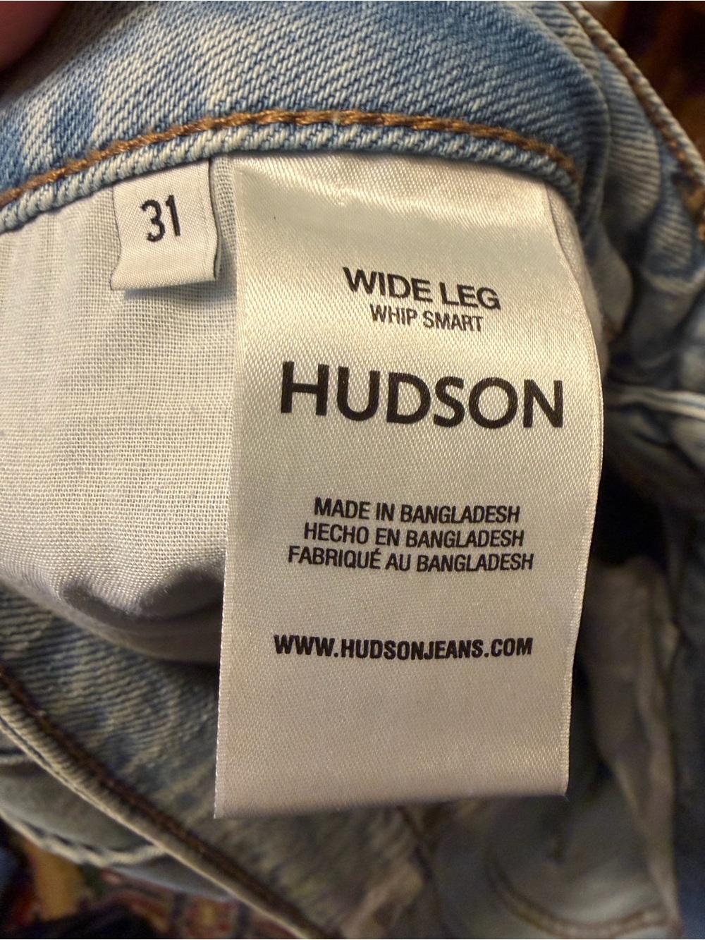 Hudson Jeans Light Wash Wide Leg Whip Smart Women's Jeans - Picture 7 of 8
